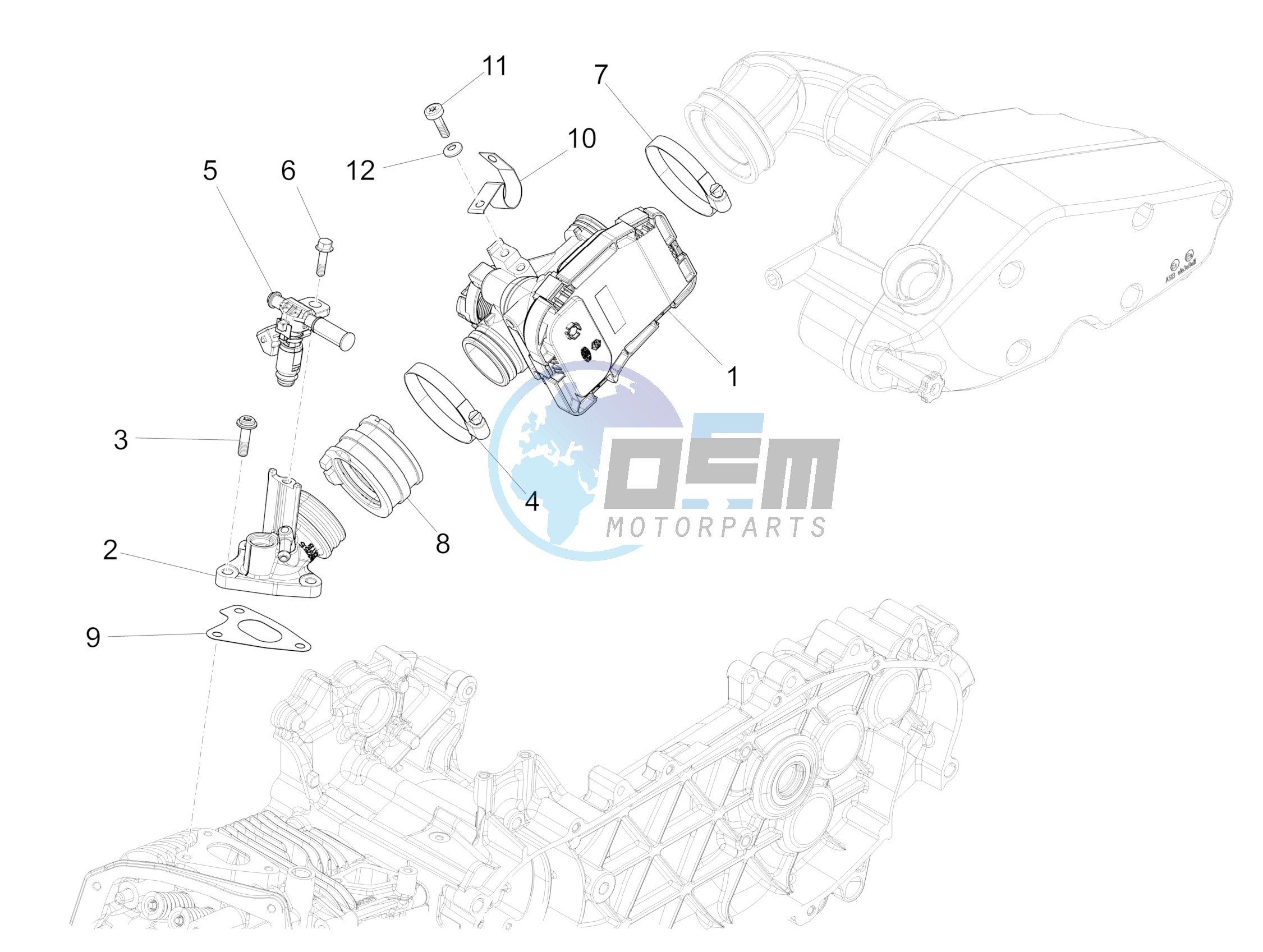 Throttle body - Injector - Induction joint