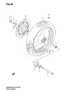 GS500 (P3) drawing FRONT WHEEL