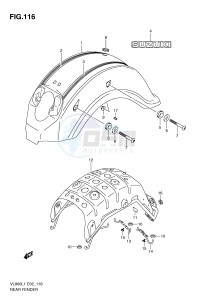 VL800 (E2) VOLUSIA drawing REAR FENDER (VL800TL1 E24)