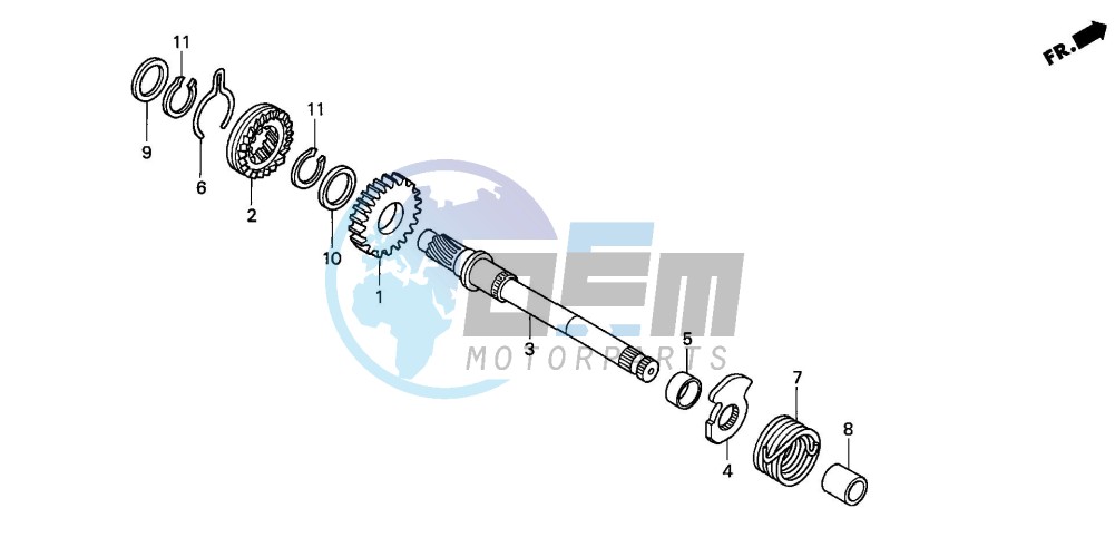 KICK STARTER SPINDLE