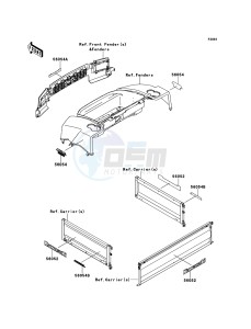 MULE 4010 TRANS 4x4 DIESEL KAF950G9F EU drawing Decals