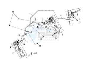 QUAD LANDER 300S drawing BRAKE CALIPER FOR / BRAKE LEVER / BRAKE LINES