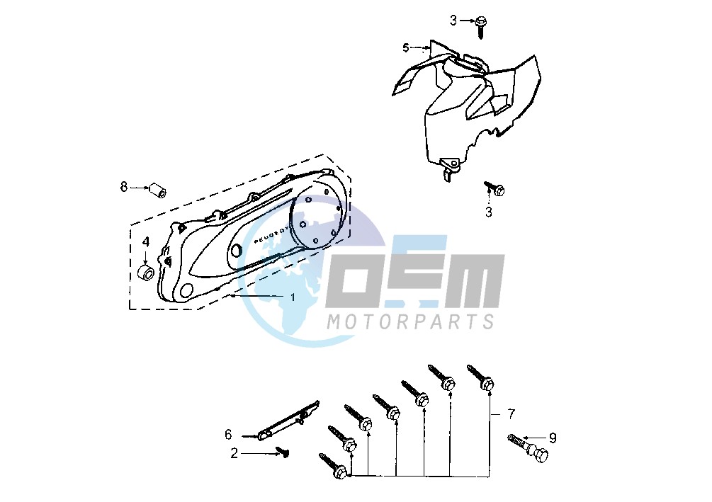 CRANKCASE COVER-LIQUID COOLED