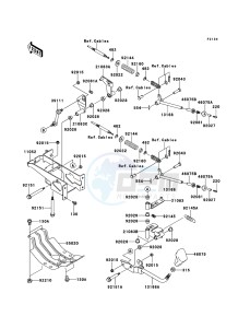 MULE 4010 DIESEL 4x4 KAF950FBF EU drawing Shift Lever(s)