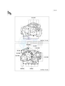 VN 1500 B [VULCAN 88 SE] (B1-B3) N7F drawing CRANKCASE BOLT PATTERN