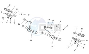 V7 Special 750 drawing Rear footrests