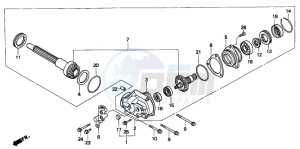 TRX300FW FOURTRAX drawing SIDE GEAR CASE