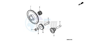 TRX250TEB drawing STARTING GEAR