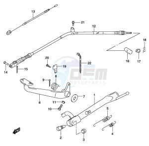 GZ250 (P3) drawing STAND - REAR BRAKE