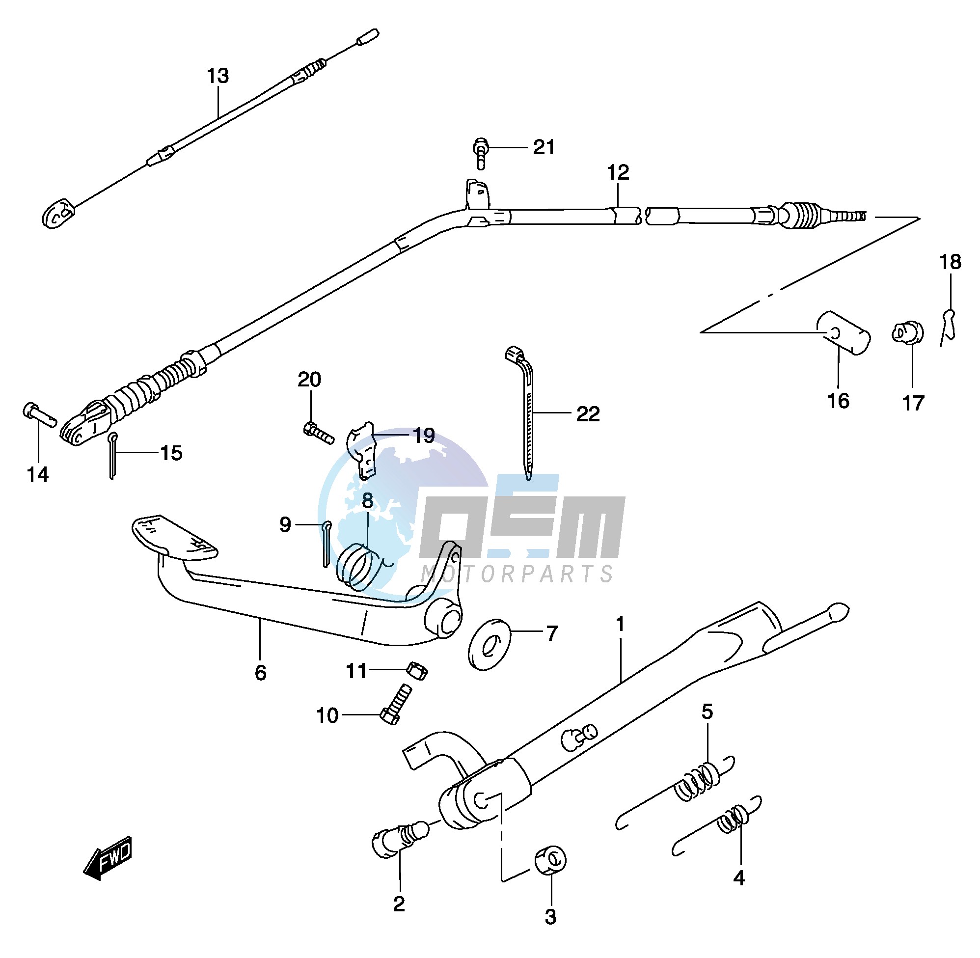 STAND - REAR BRAKE