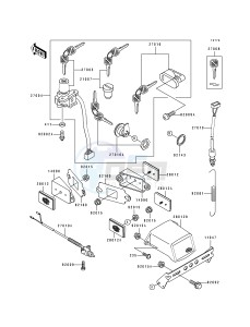 ZX 750 K [NINJA ZX-7R] (K1-K2) [NINJA ZX-7R] drawing IGNITION SWITCH