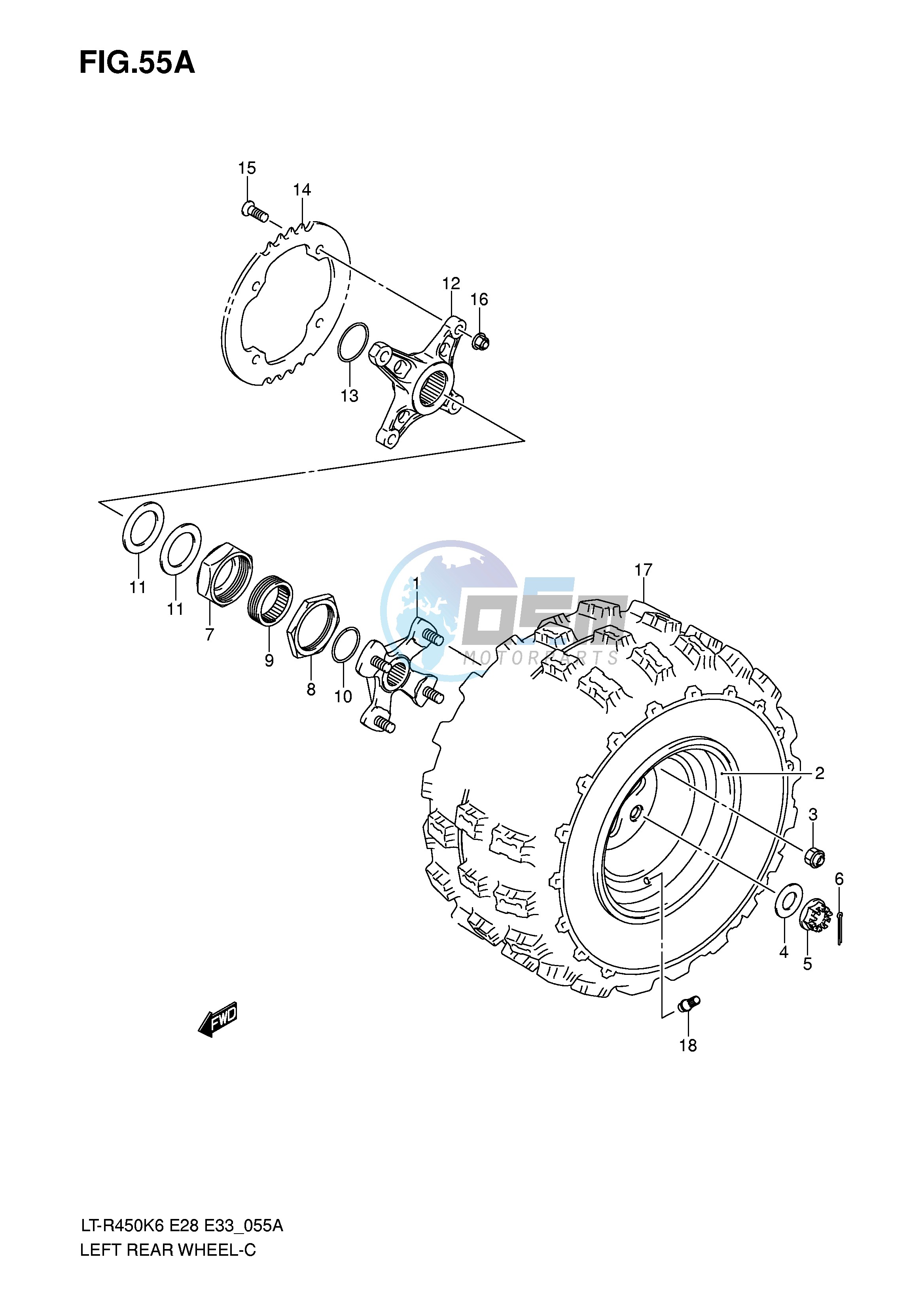 LEFT REAR WHEEL (MODEL K8 K9 L0)