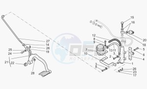 California 1100 Stone - Metal PI Stone/Metal PI drawing Rear master cylinder