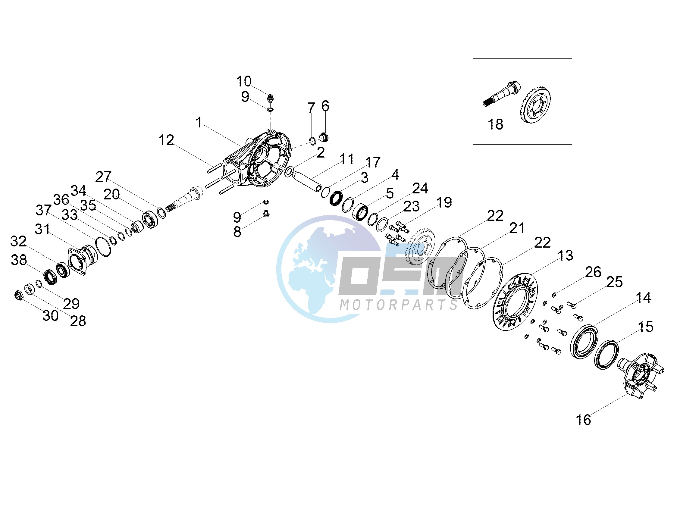 Rear transmission / Components