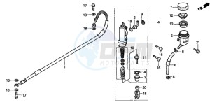 CR500R drawing REAR BRAKE MASTER CYLINDER