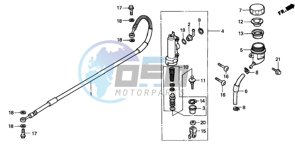 REAR BRAKE MASTER CYLINDER