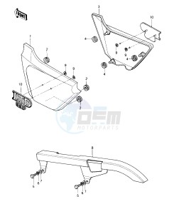 KZ 550 C [LTD] (C1-C2) [LTD] drawing SIDE COVERS_CHAIN COVER -- 80-81 C1_C2- -