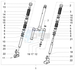 NRG 50 power DT drawing Front Fork