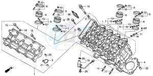 CBR600F4 drawing CYLINDER HEAD