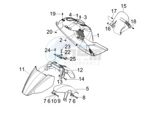 X7 300 ie Euro 3 drawing Wheel housing - Mudguard