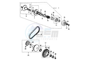 LOOXOR 125-150 - 125 cc drawing CLUTCH