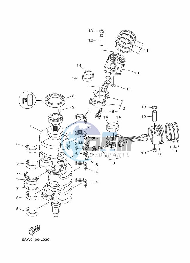 CRANKSHAFT--PISTON