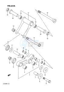 LT250R (E3) drawing CUSHION LEVER (MODEL M N)