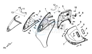 ALLO GT 25KMH 50 drawing COWLING FRONT / COWLING INNER