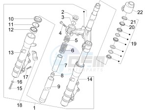 Nexus 300 ie e3 drawing Fork steering tube - Steering bearing unit