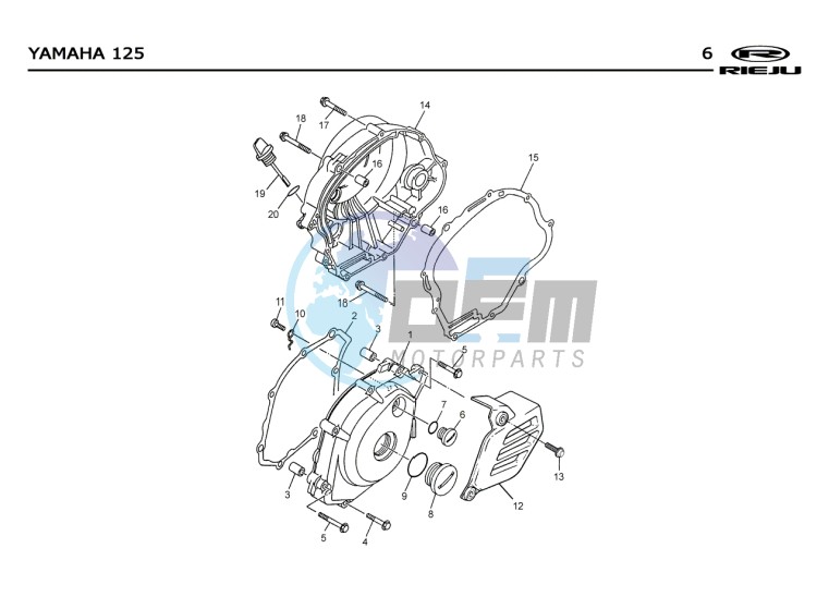 ENGINE COVERS  Yamaha 125 4t Euro 2