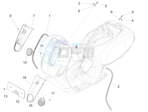 LX 150 4T 3V IE NOABS E3 (APAC) drawing Front shield