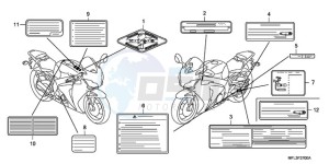 CBR1000RR9 Europe Direct - (ED / MME) drawing CAUTION LABEL (1)