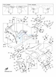 YZF-R1 (BX4D) drawing COWLING 2