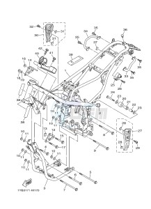 XT250 XT250E SEROW (1YB7) drawing FRAME