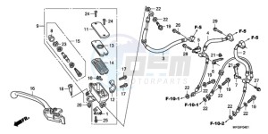 CB600FA3A Europe Direct - (ED / ABS ST) drawing FR. BRAKE MASTER CYLINDER (CB600FA/FA3)