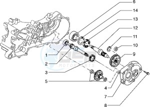 Hexagon 150 EXV1T 150cc drawing Rear wheel shaft