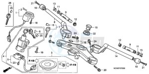 VFR800A9 ED / ABS MME TWO drawing HANDLE PIPE/TOP BRIDGE