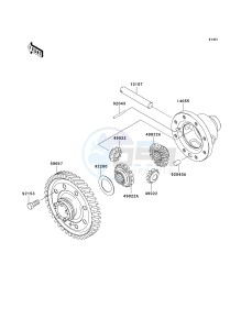 KAF 400 A [MULE 610 4X4] (A6F-AF) A6F drawing DIFFERENTIAL