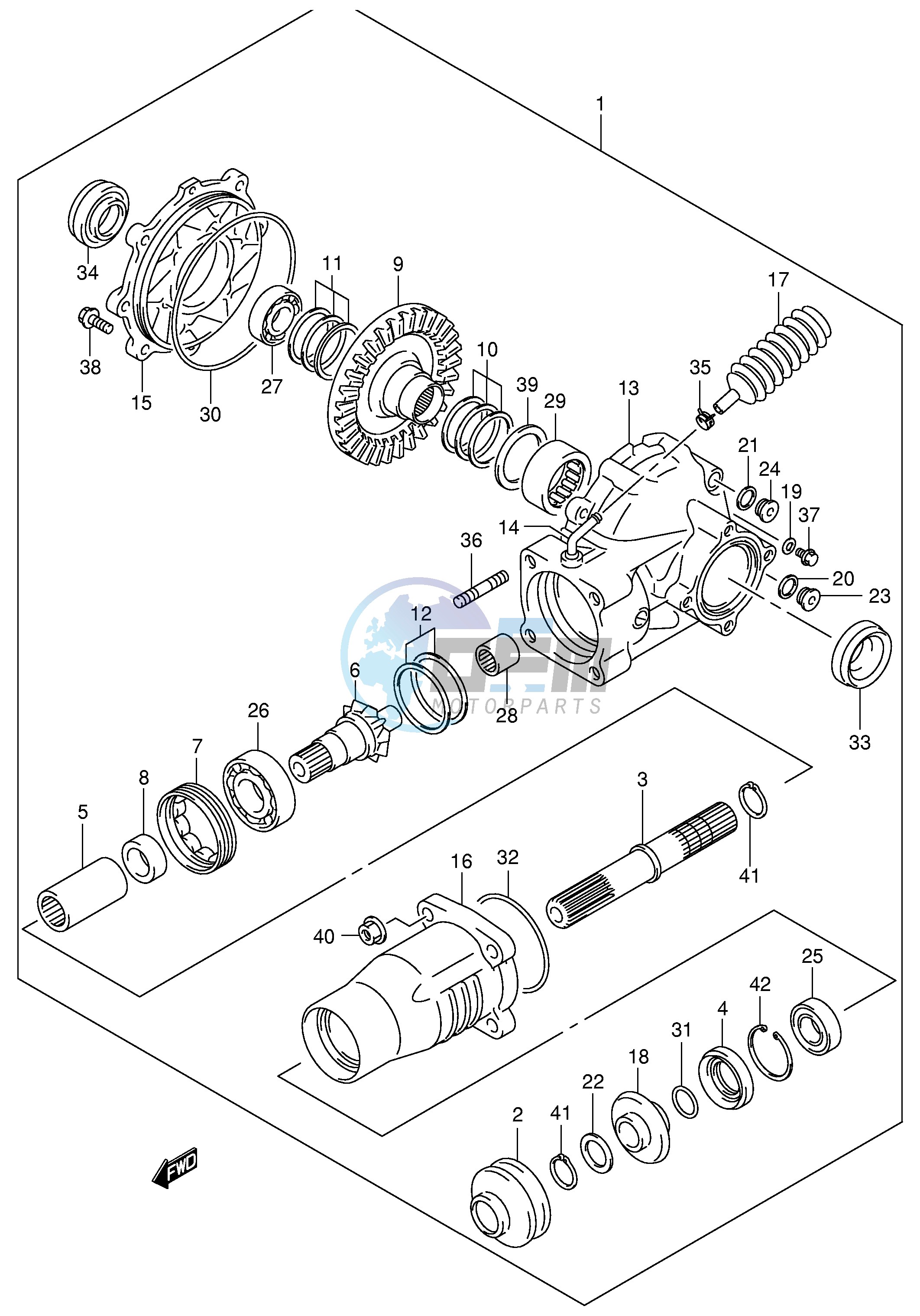 FINAL BEVEL GEAR (REAR)(MODEL K3)