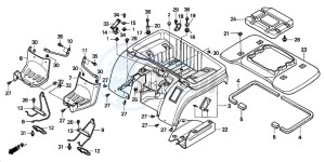 TRX200 FOURTRAX 200 drawing REAR FENDER (TRX200D)