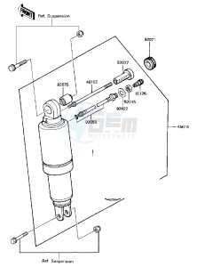 ZX 600 A [NINJA 600] (A3) [NINJA 600] drawing SHOCK ABSORBER