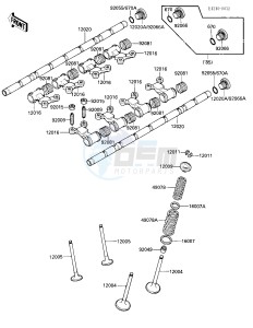 ZX 900 A [NINJA] (A1-A2) NINJA 900 drawing ROCKER ARMS_VALVES