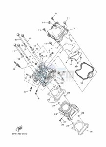 YZF125-A YZF-R125 (B5G6) drawing CYLINDER HEAD