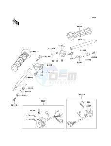 ZX 750 P [NINJA ZX-7R] (P5-P8) [NINJA ZX-7R] drawing HANDLEBAR