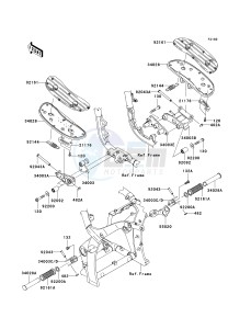 VN 2000 E [VULCAN 2000 CLASSIC] (6F-7F) E7F drawing FOOTRESTS