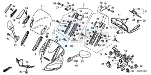 CBF1000FB drawing UPPER COWL