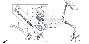 VF750CD drawing FR. BRAKE MASTER CYLINDER