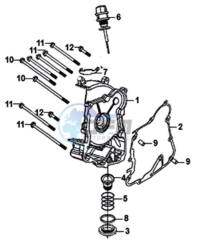 CRANKCASE RIGHT / START MOTOR