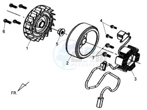 ALLO 50 drawing MAGNETO / FLYWHEEL