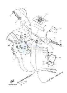 YBR125EGS (43BE) drawing STEERING HANDLE & CABLE